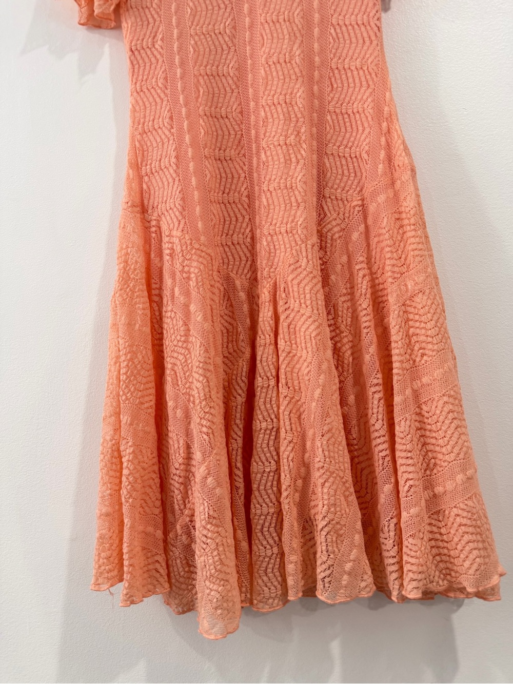 Rabbit Rabbit Rabbit Peach Lace Fit & Flare Dress 6 Fairy Romantic - Picture 5 of 13